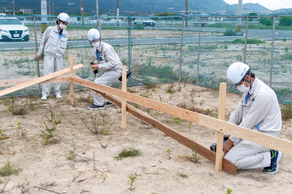 福岡県糟屋郡粕屋町03　注文住宅建築現場リポート②　～基礎工事・遣り方～