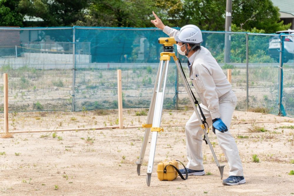 福岡県糟屋郡粕屋町03　注文住宅建築現場リポート②　～基礎工事・遣り方～