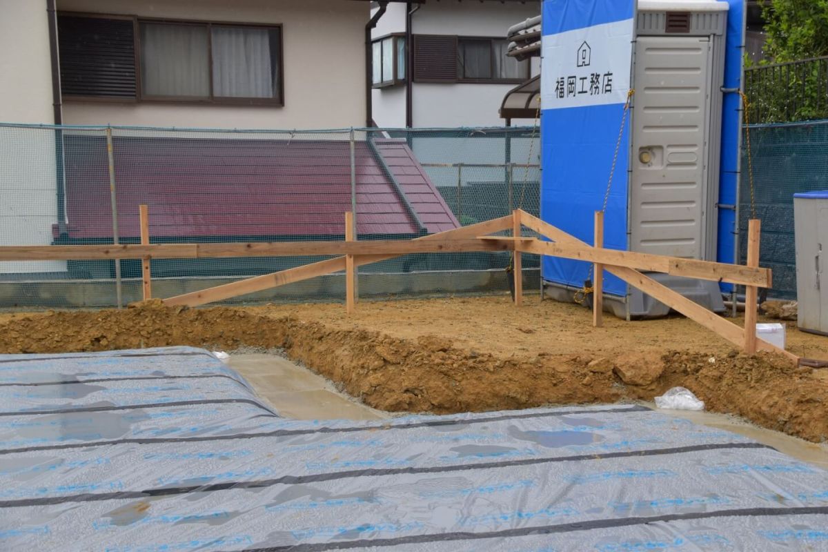 「福岡市東区10」注文住宅現場リポート②【基礎工事】【ターミダンシート】