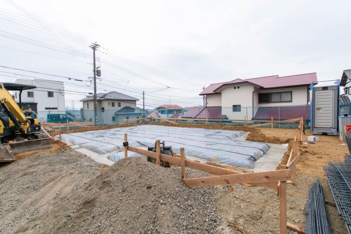 福岡県福岡市東区10　注文住宅建築現場リポート②　～基礎工事・ターミダンシート〜