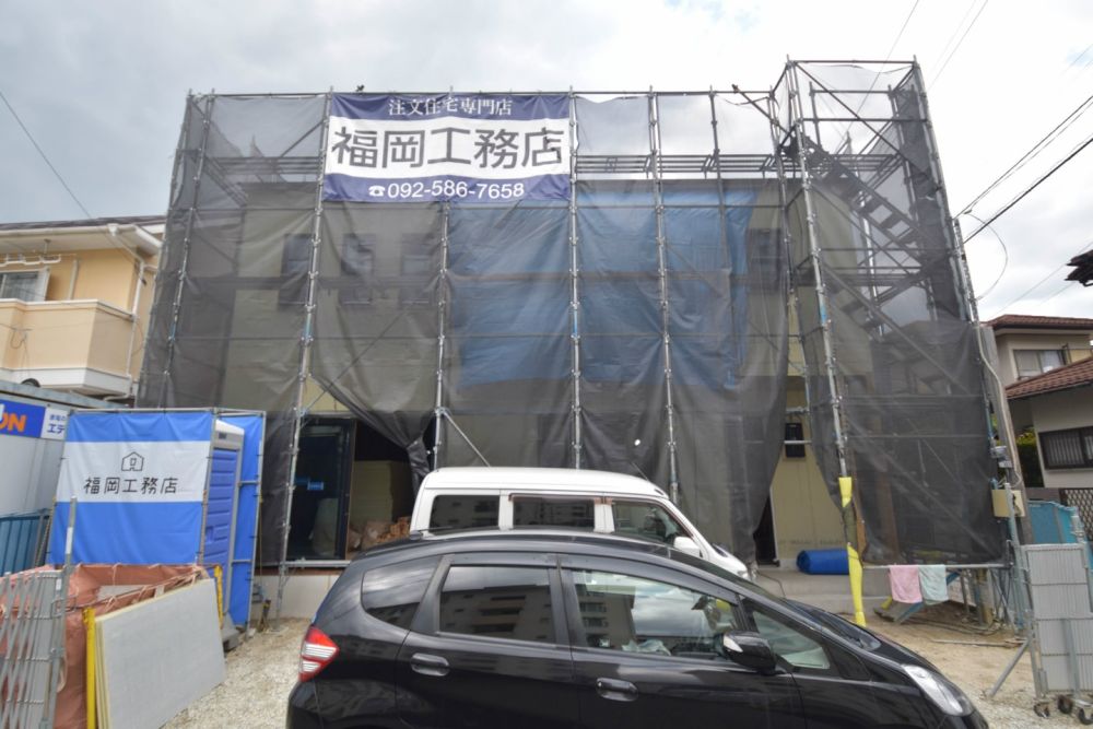 「福岡市早良区05」注文住宅現場リポート⑤【木工事】【面材】