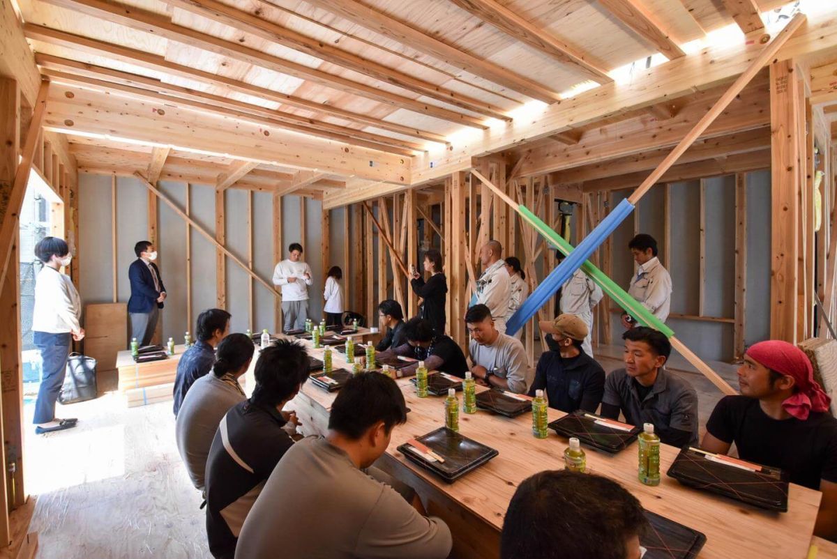 「福岡市南区柏原05」注文住宅現場リポート④【上棟式】