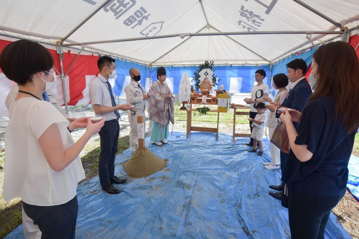 「福岡市西区08」注文住宅現場リポート①【地鎮祭】