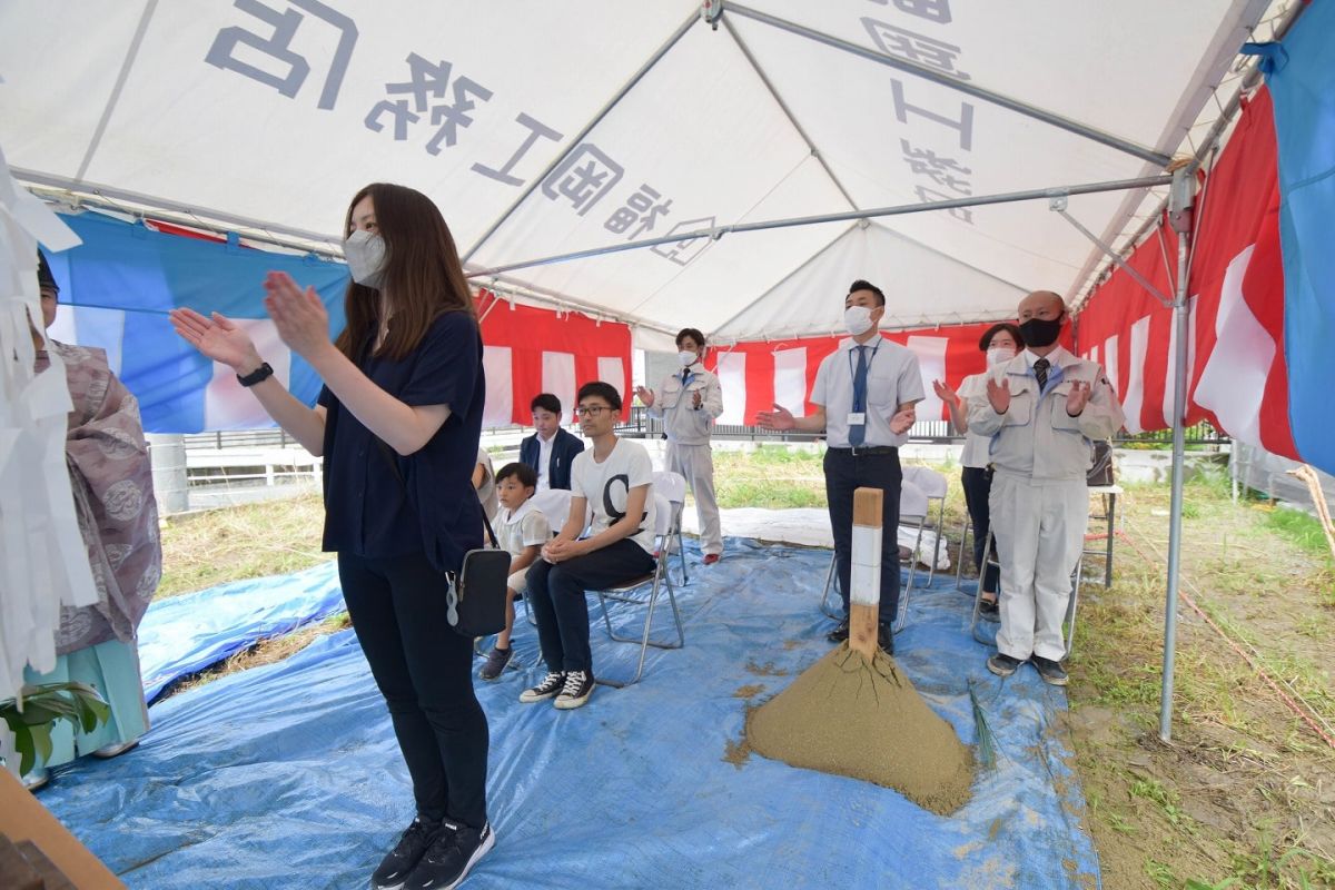 「福岡市西区08」注文住宅現場リポート①【地鎮祭】