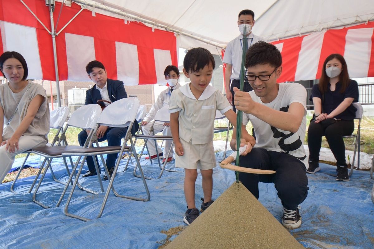 「福岡市西区08」注文住宅現場リポート①【地鎮祭】