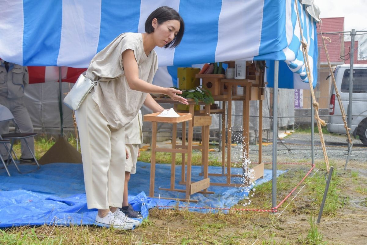 福岡県福岡市西区08　注文住宅建築現場リポート①　～地鎮祭～