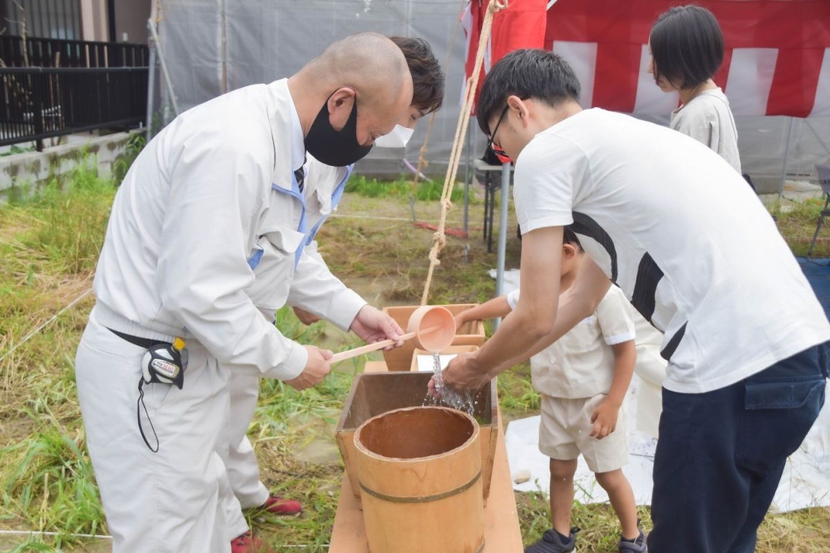 「福岡市西区08」注文住宅現場リポート①【地鎮祭】