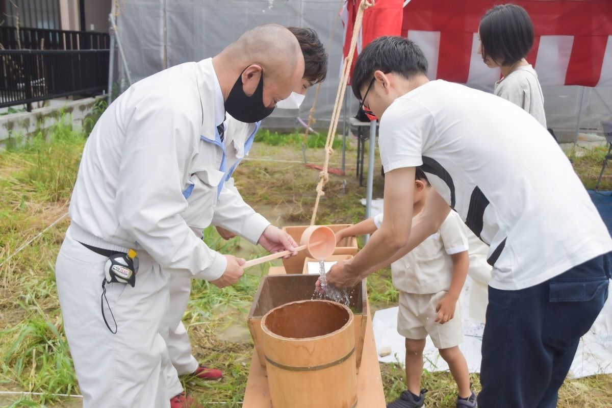 福岡県福岡市西区08　注文住宅建築現場リポート①　～地鎮祭～