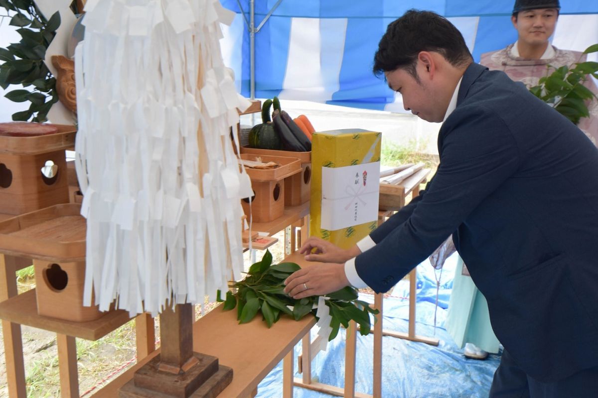 福岡県福岡市西区08　注文住宅建築現場リポート①　～地鎮祭～