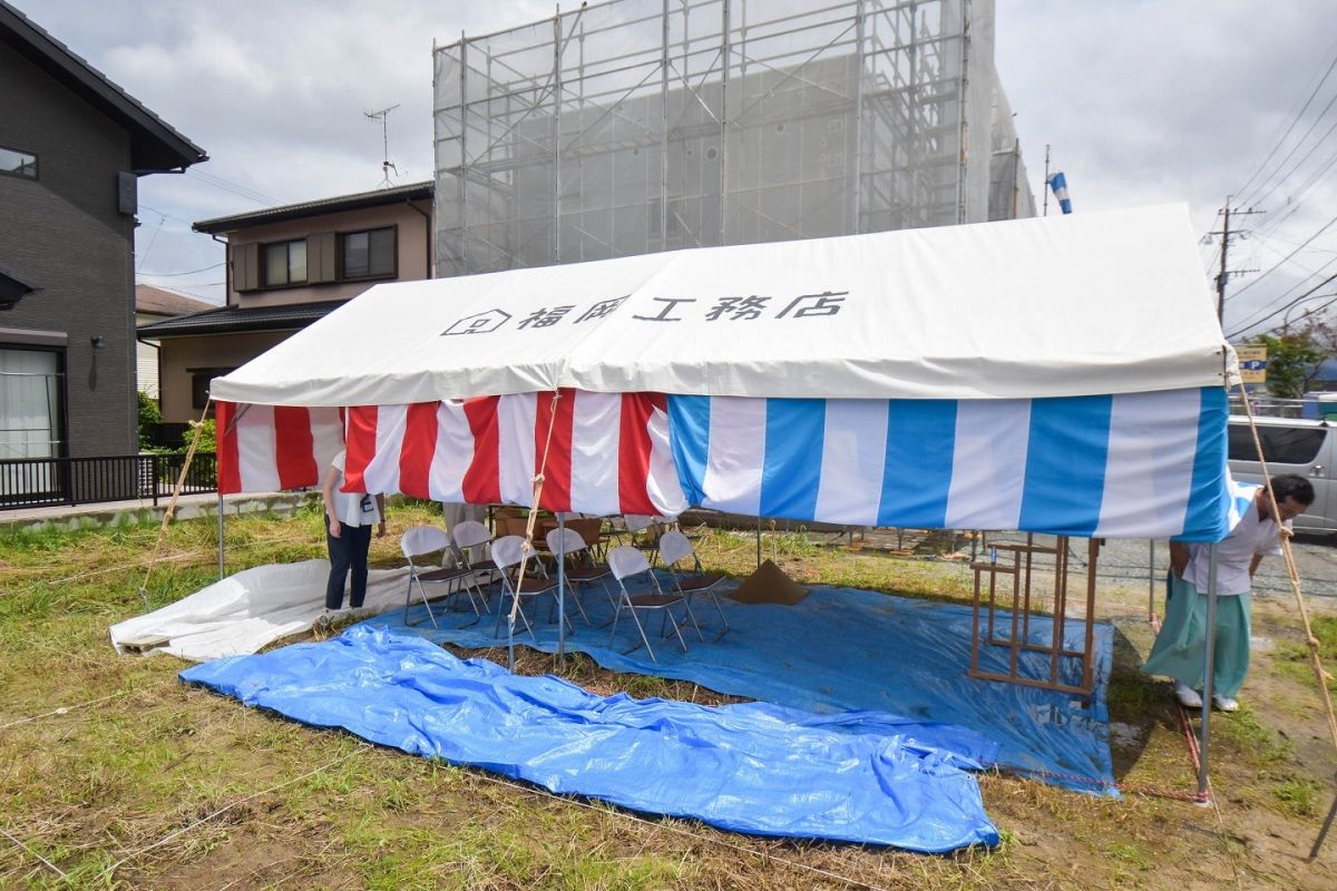 「福岡市西区08」注文住宅現場リポート①【地鎮祭】
