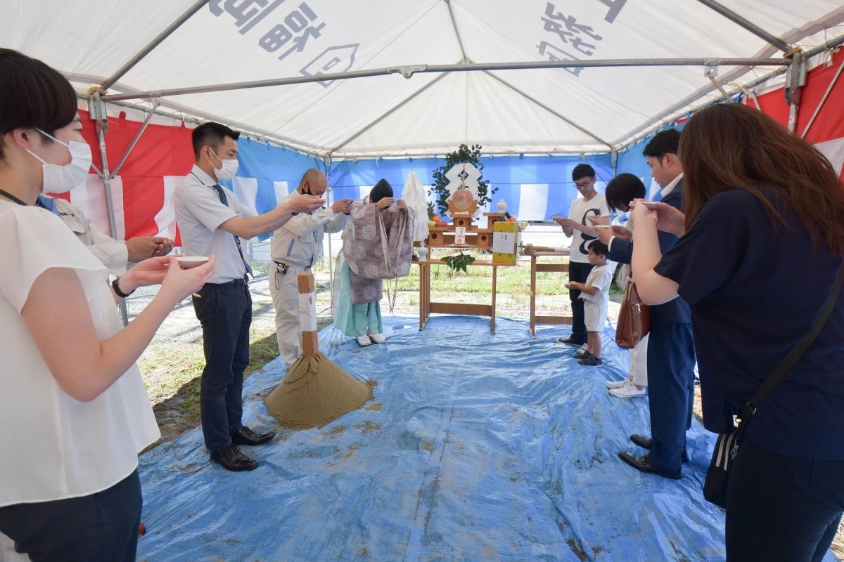 福岡県福岡市西区08　注文住宅建築現場リポート①　～地鎮祭～