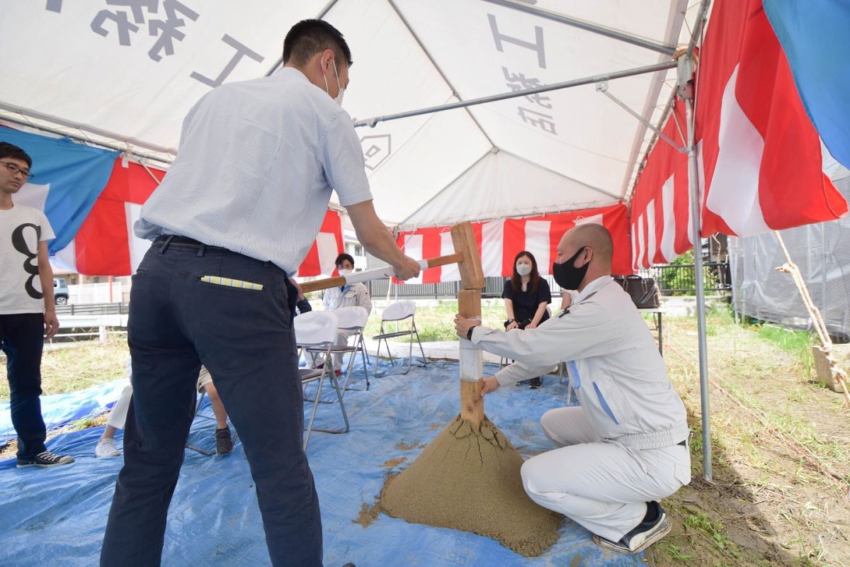 福岡県福岡市西区08　注文住宅建築現場リポート①　～地鎮祭～