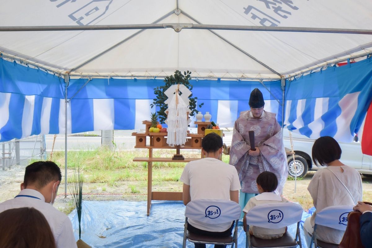 「福岡市西区08」注文住宅現場リポート①【地鎮祭】