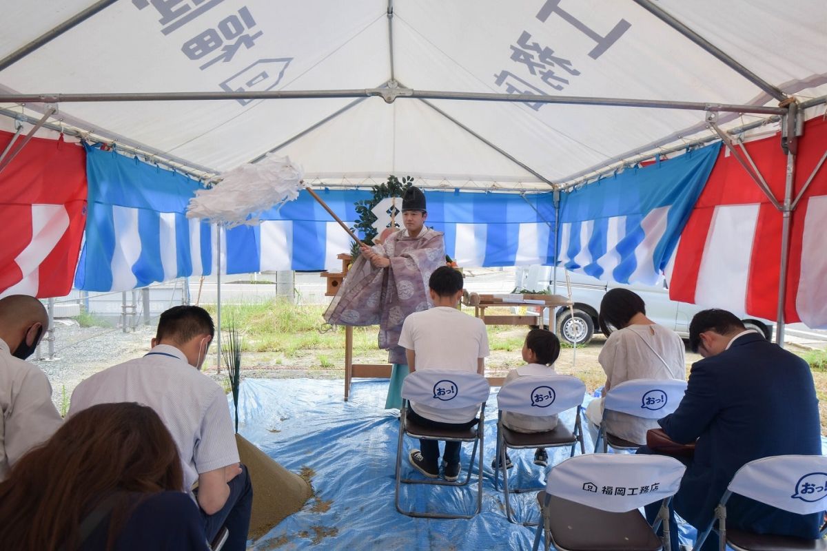 「福岡市西区08」注文住宅現場リポート①【地鎮祭】
