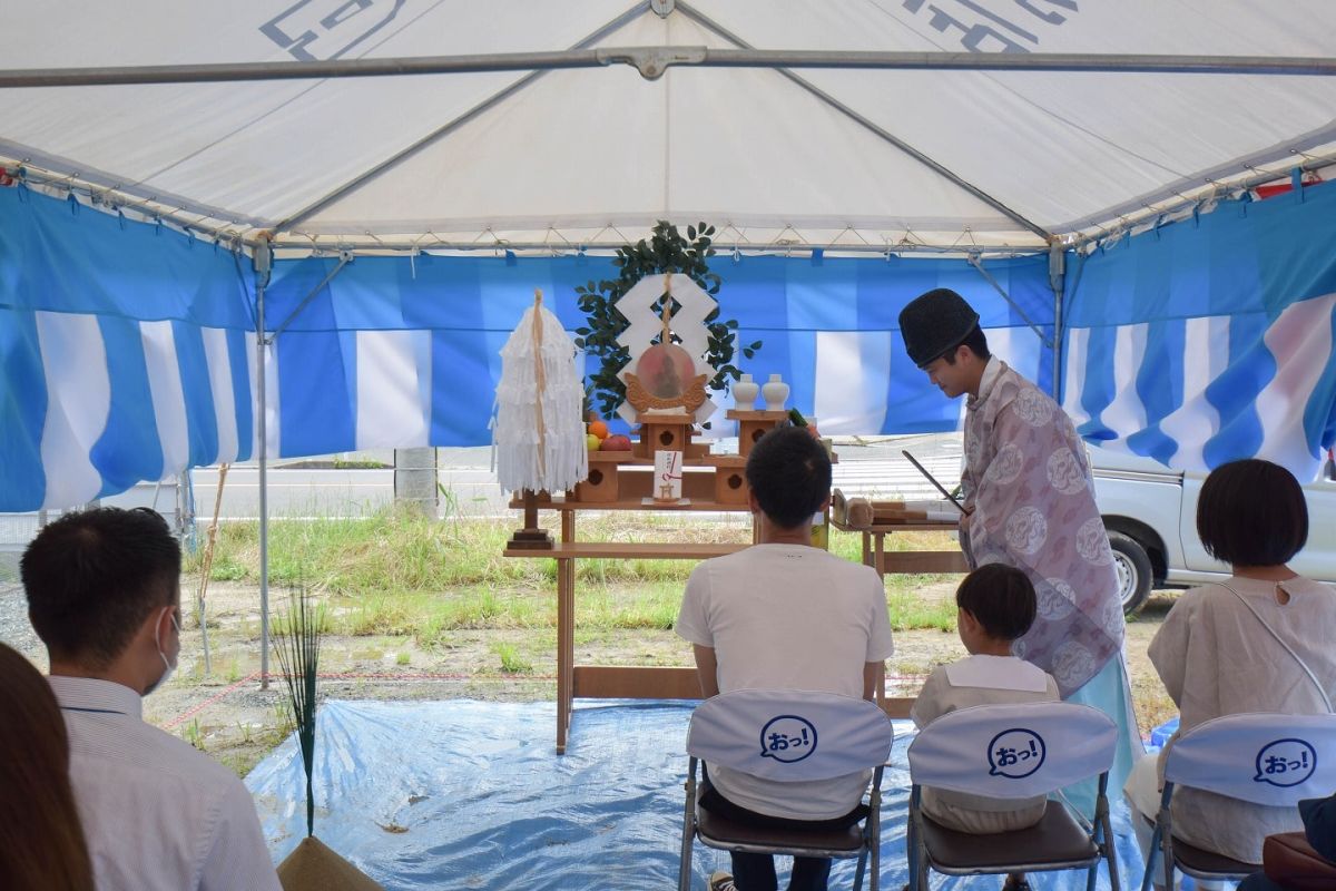 「福岡市西区08」注文住宅現場リポート①【地鎮祭】