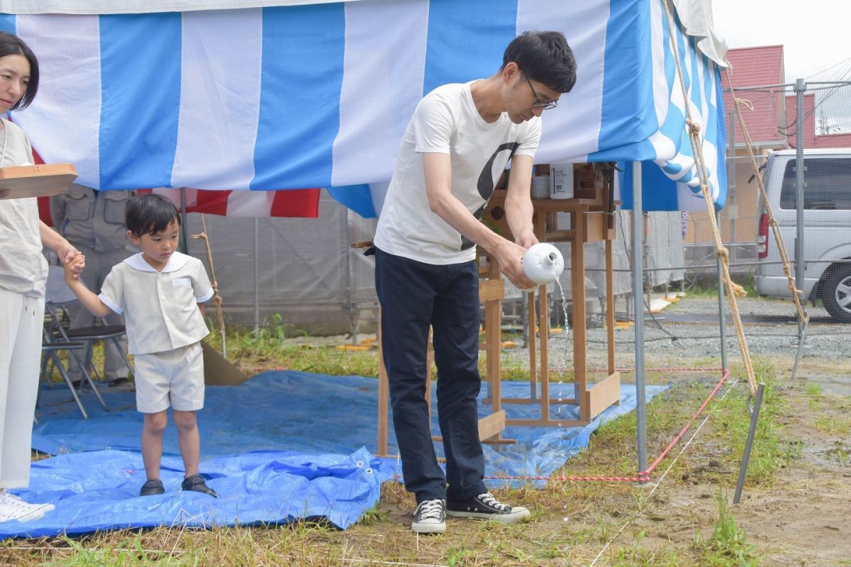 「福岡市西区08」注文住宅現場リポート①【地鎮祭】
