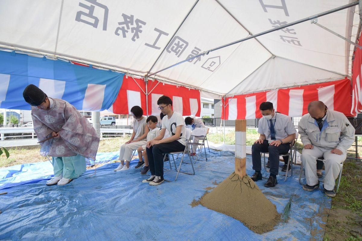 「福岡市西区08」注文住宅現場リポート①【地鎮祭】
