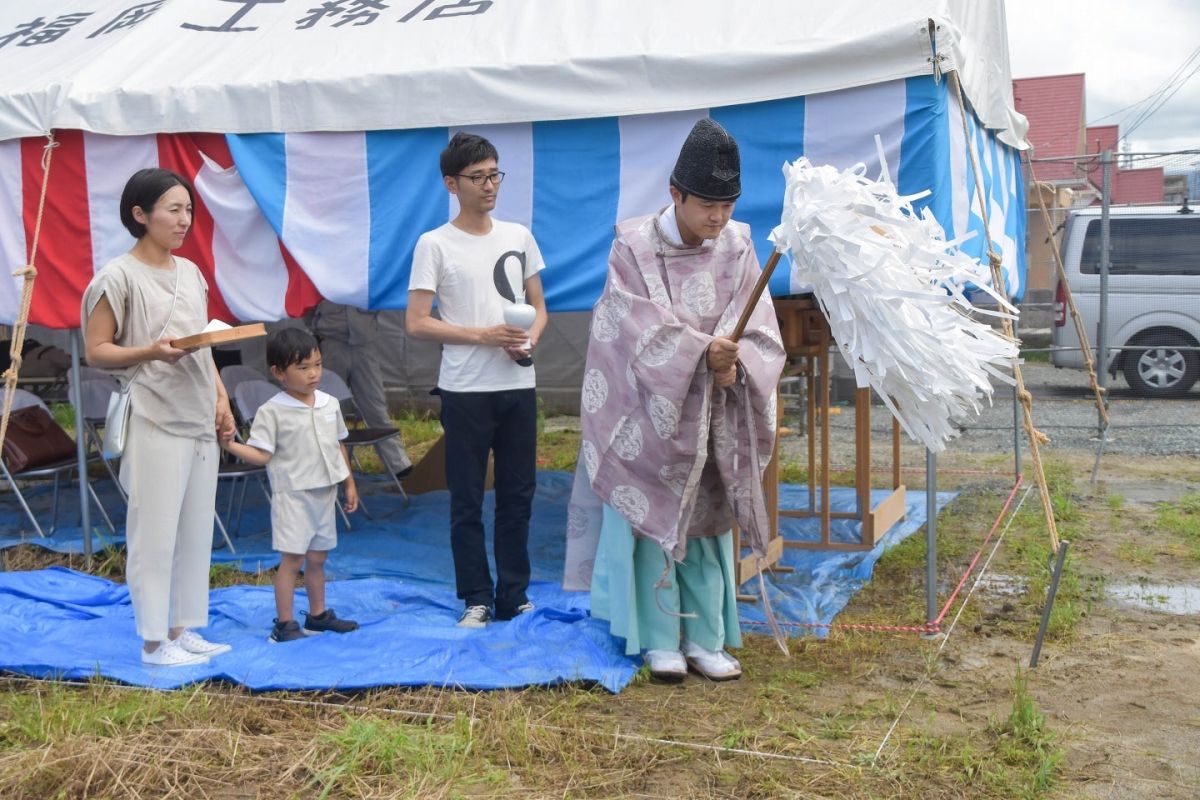 福岡県福岡市西区08　注文住宅建築現場リポート①　～地鎮祭～