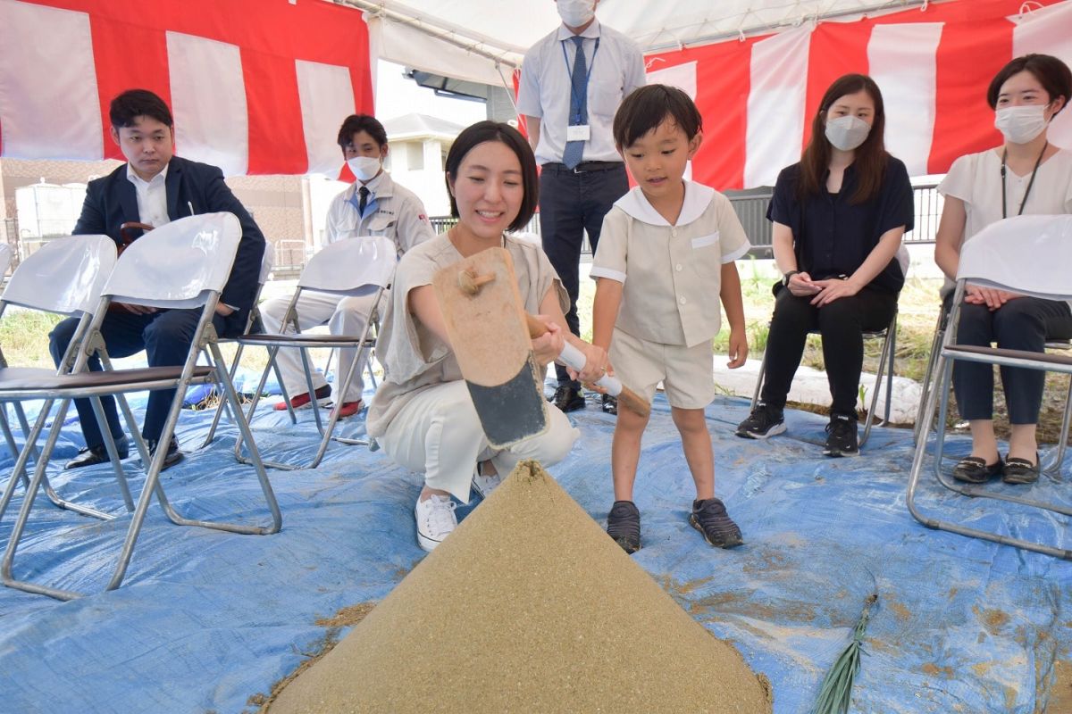「福岡市西区08」注文住宅現場リポート①【地鎮祭】