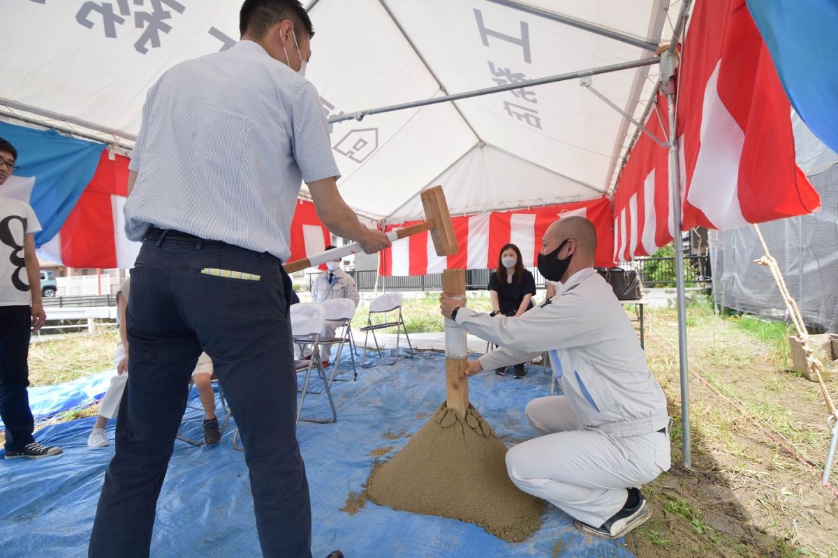 「福岡市西区08」注文住宅現場リポート①【地鎮祭】