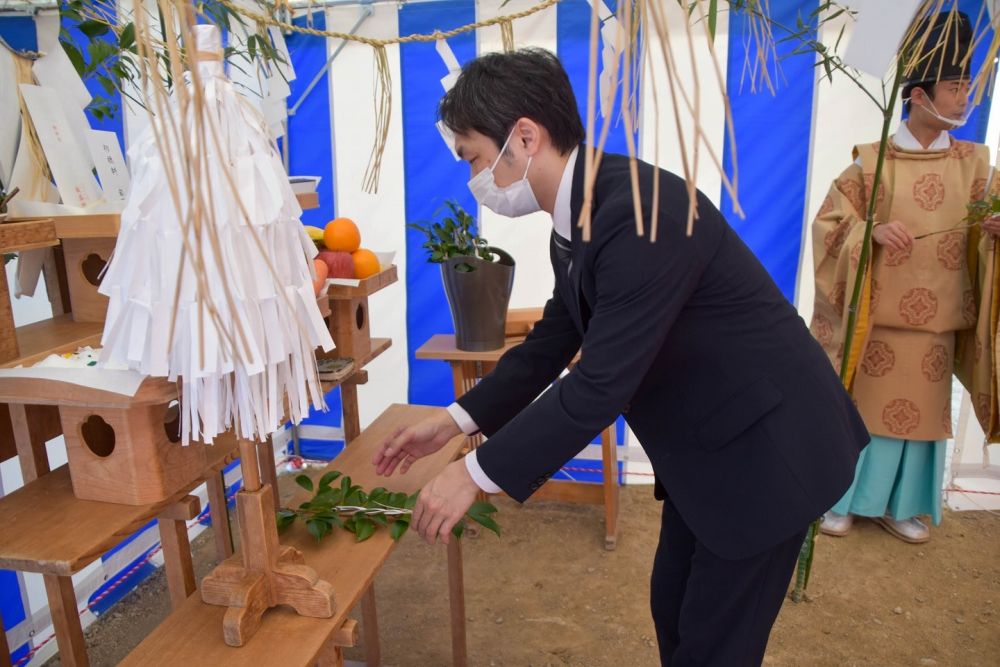 「福岡市西区05」注文住宅現場リポート①【地鎮祭】
