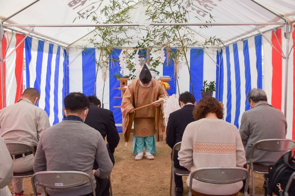 「福岡市西区05」注文住宅現場リポート①【地鎮祭】