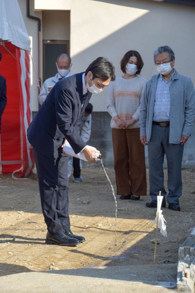 「福岡市西区05」注文住宅現場リポート①【地鎮祭】