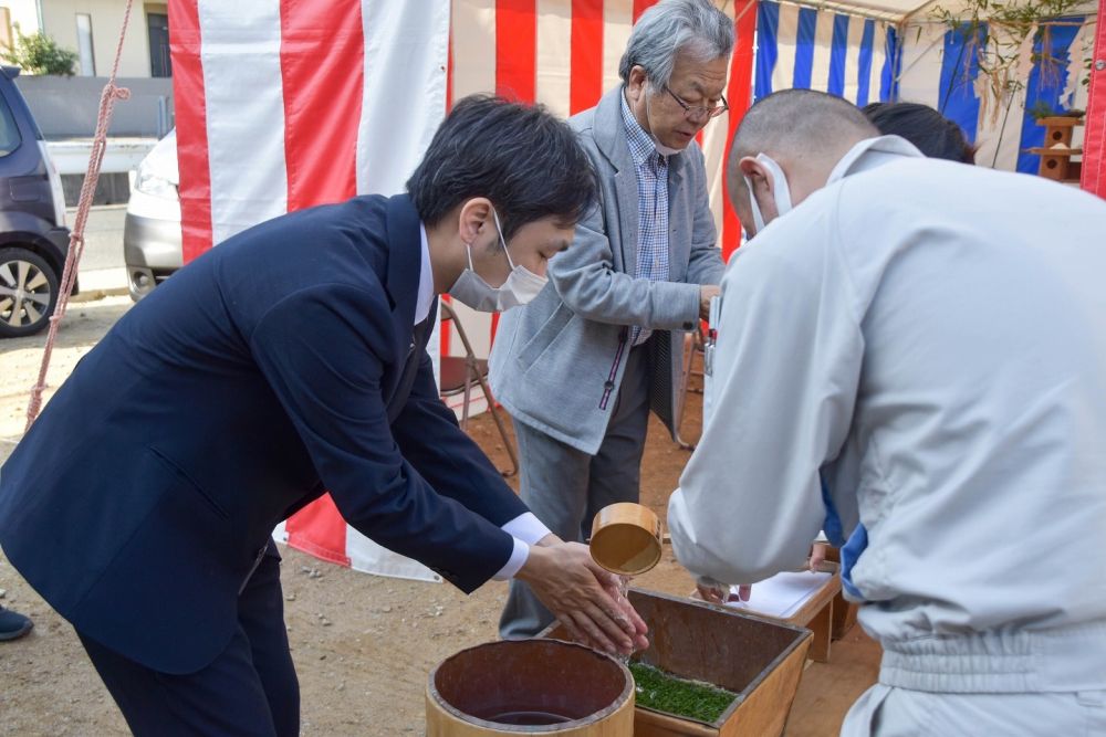 「福岡市西区05」注文住宅現場リポート①【地鎮祭】