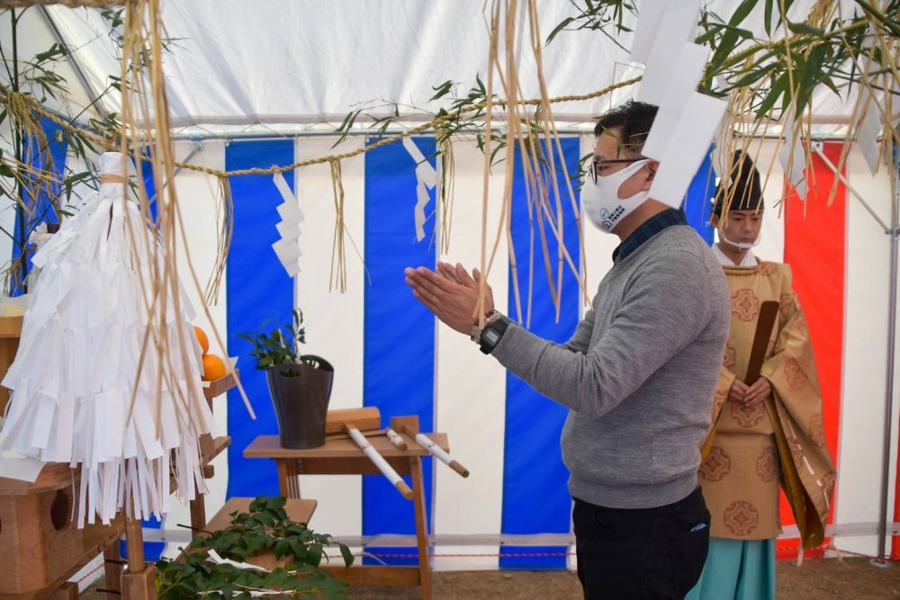 「福岡市西区05」注文住宅現場リポート①【地鎮祭】