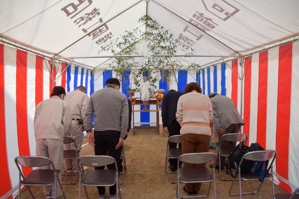 「福岡市西区05」注文住宅現場リポート①【地鎮祭】
