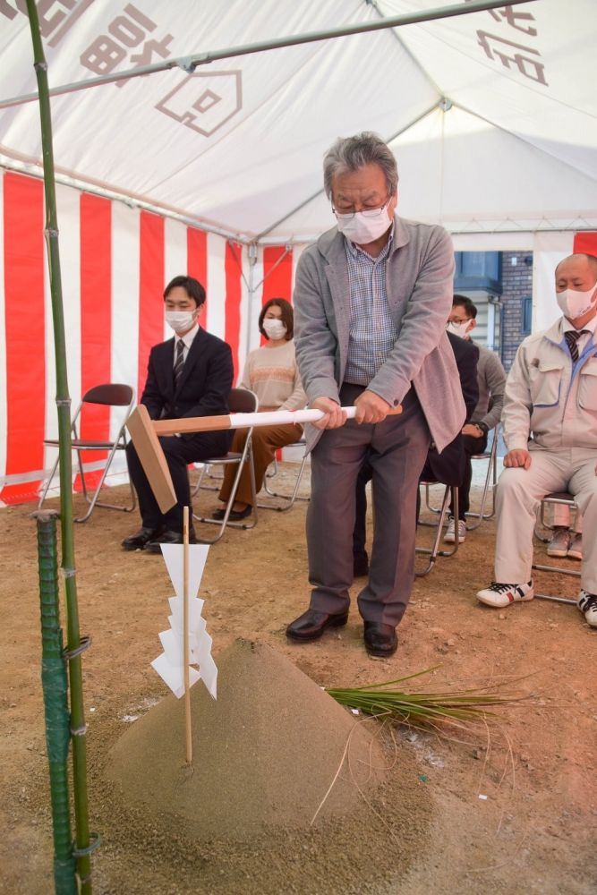 福岡市西区05　注文住宅建築現場リポート①　～地鎮祭～