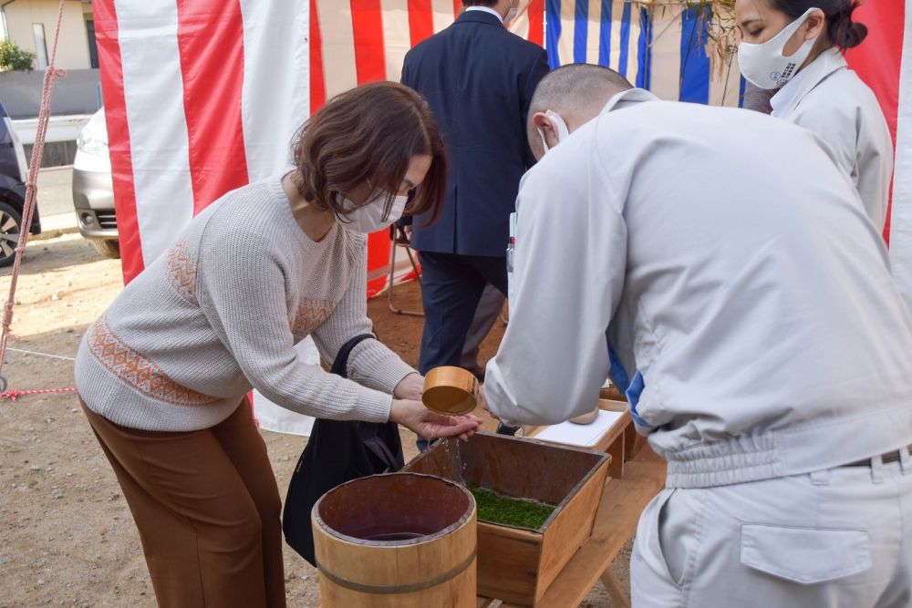 福岡市西区05　注文住宅建築現場リポート①　～地鎮祭～