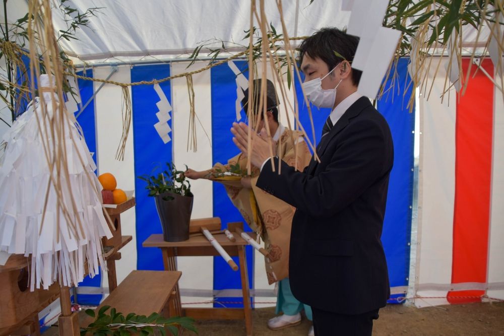 「福岡市西区05」注文住宅現場リポート①【地鎮祭】