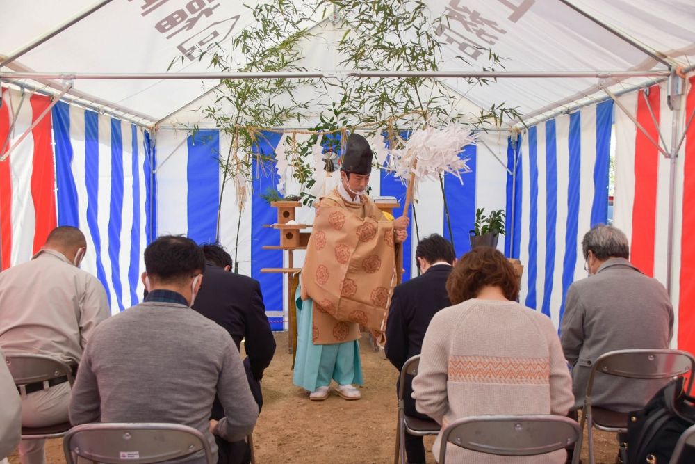 「福岡市西区05」注文住宅現場リポート①【地鎮祭】