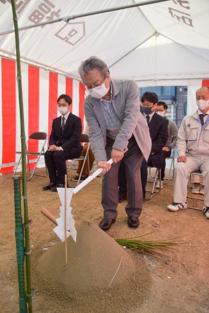 「福岡市西区05」注文住宅現場リポート①【地鎮祭】