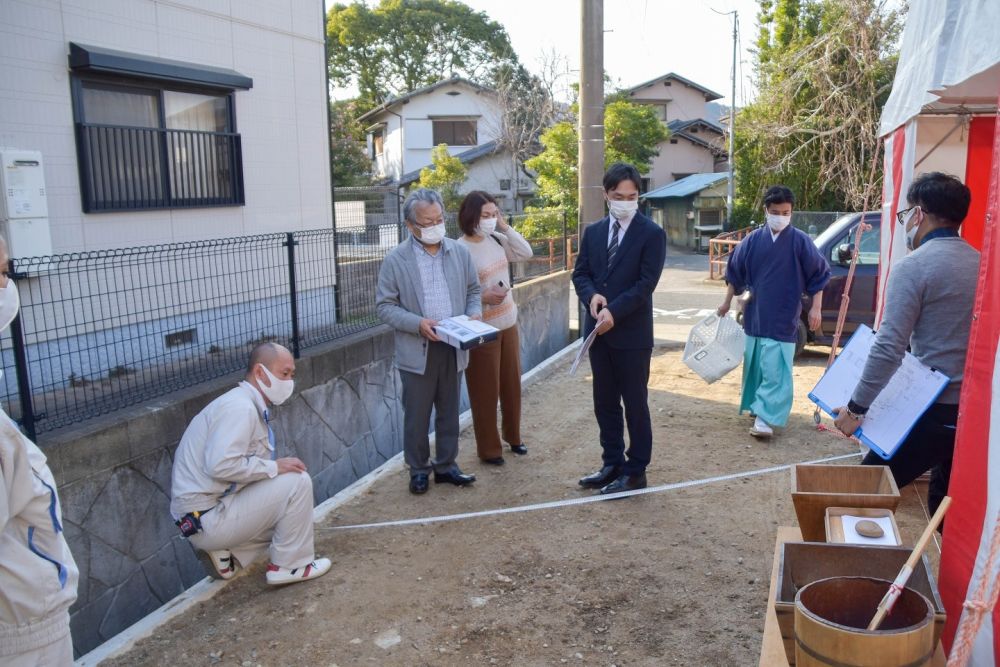 「福岡市西区05」注文住宅現場リポート①【地鎮祭】