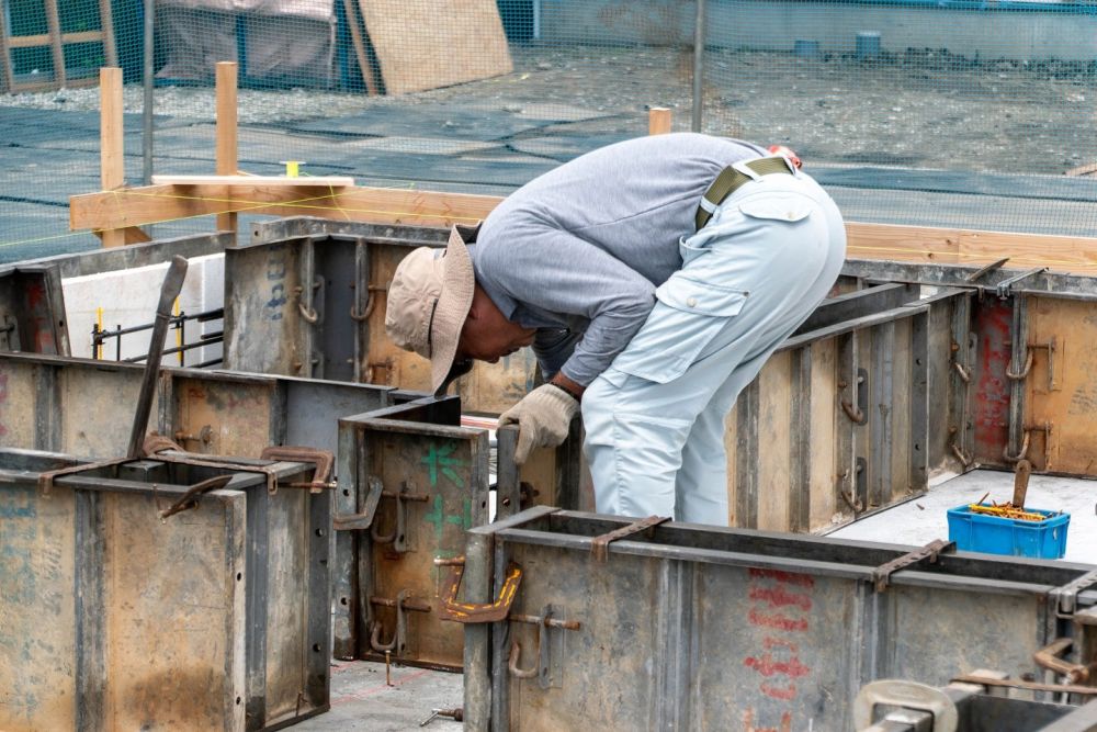 福岡県小郡市04　注文住宅建築現場リポート④　～基礎工事・型枠取り付け～