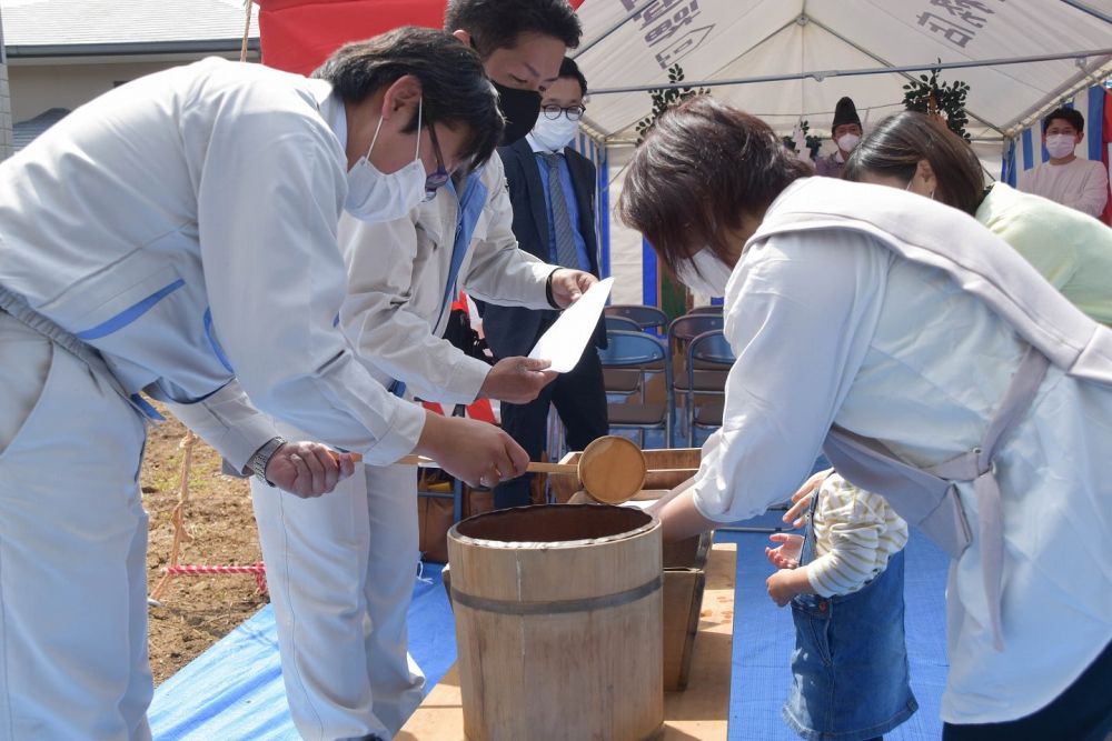 福岡市東区09　注文住宅建築現場リポート①　～地鎮祭～