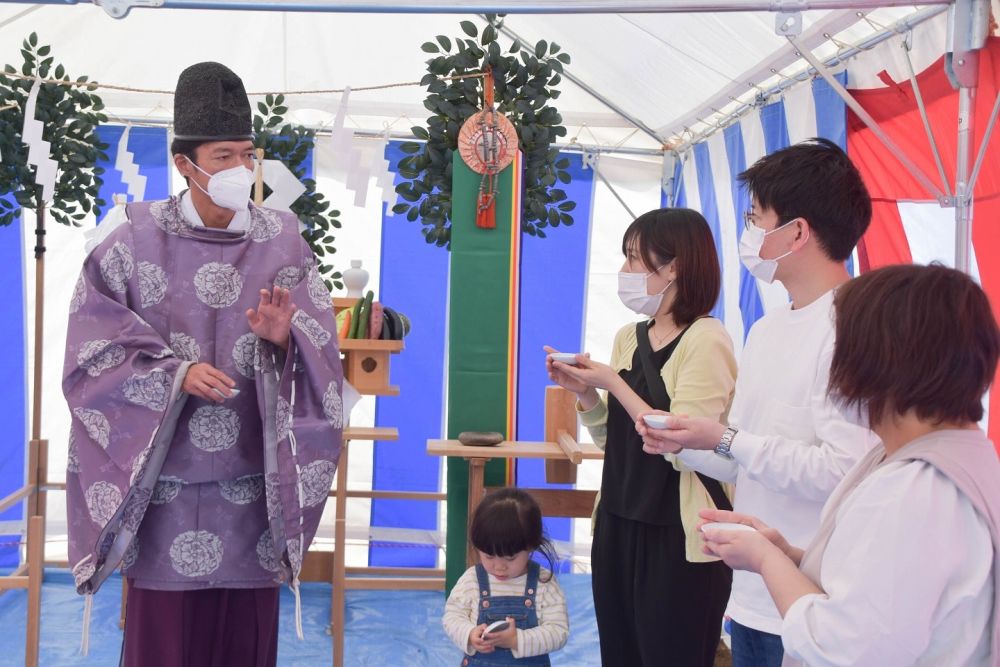 「福岡市東区09」注文住宅現場リポート①【地鎮祭】