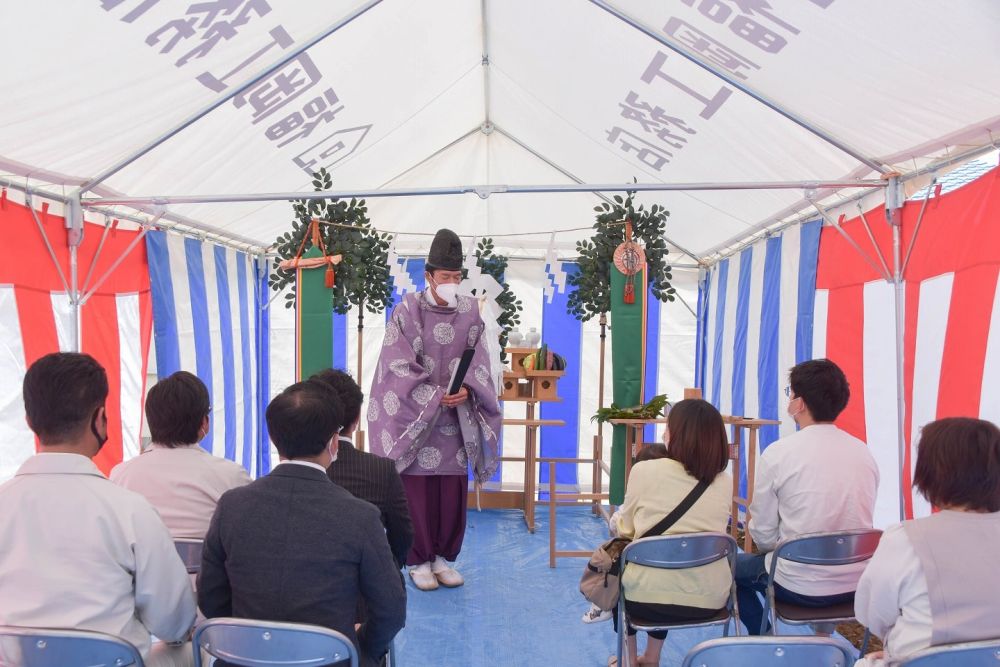 福岡市東区09　注文住宅建築現場リポート①　～地鎮祭～