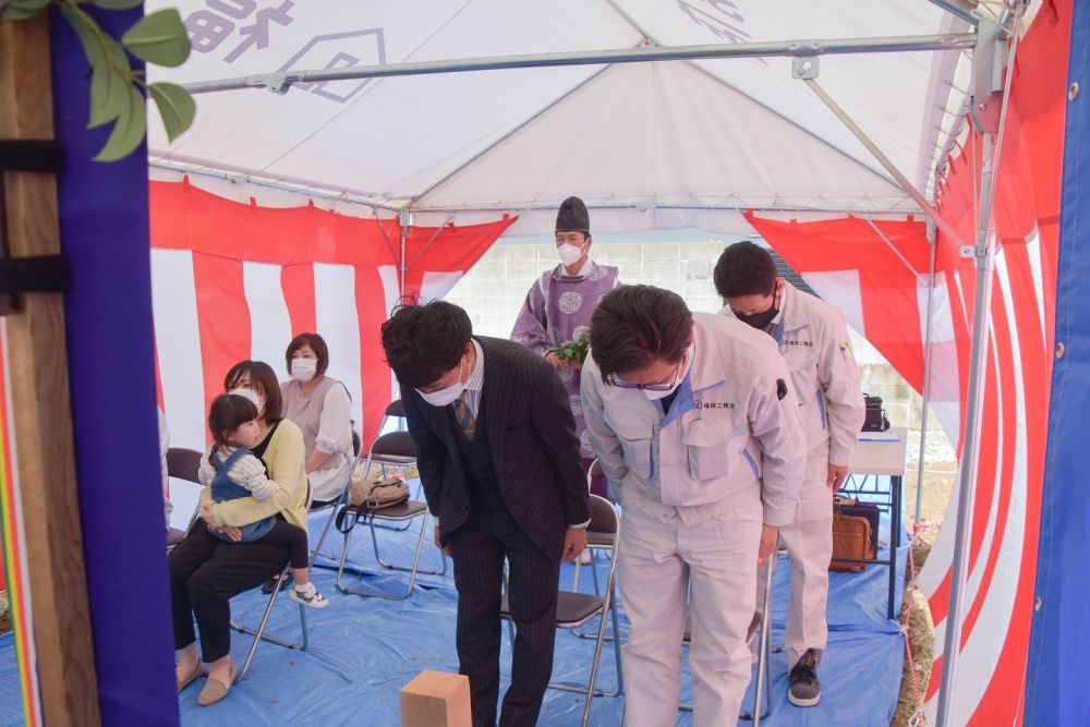 「福岡市東区09」注文住宅現場リポート①【地鎮祭】