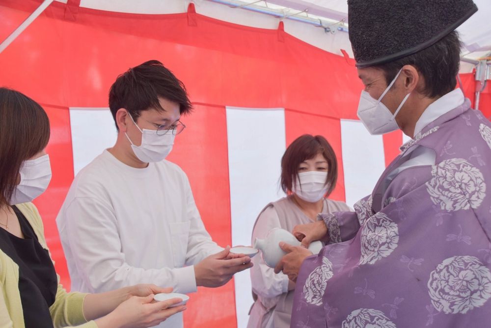 福岡市東区09　注文住宅建築現場リポート①　～地鎮祭～