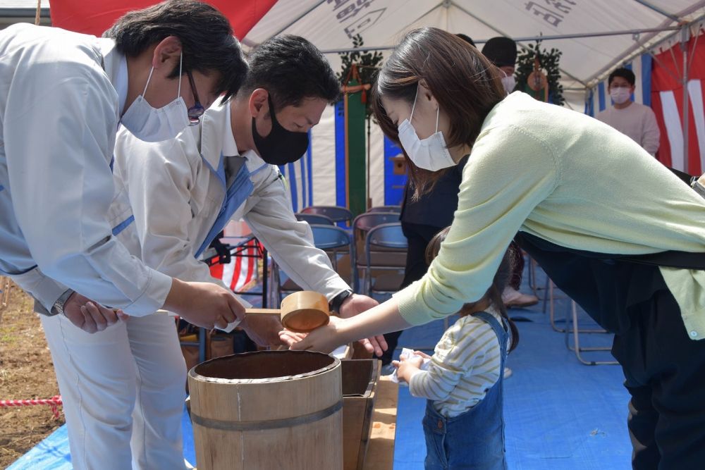 福岡市東区09　注文住宅建築現場リポート①　～地鎮祭～