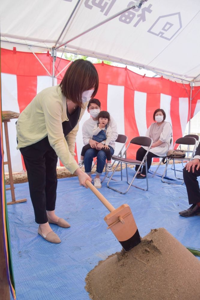 福岡市東区09　注文住宅建築現場リポート①　～地鎮祭～