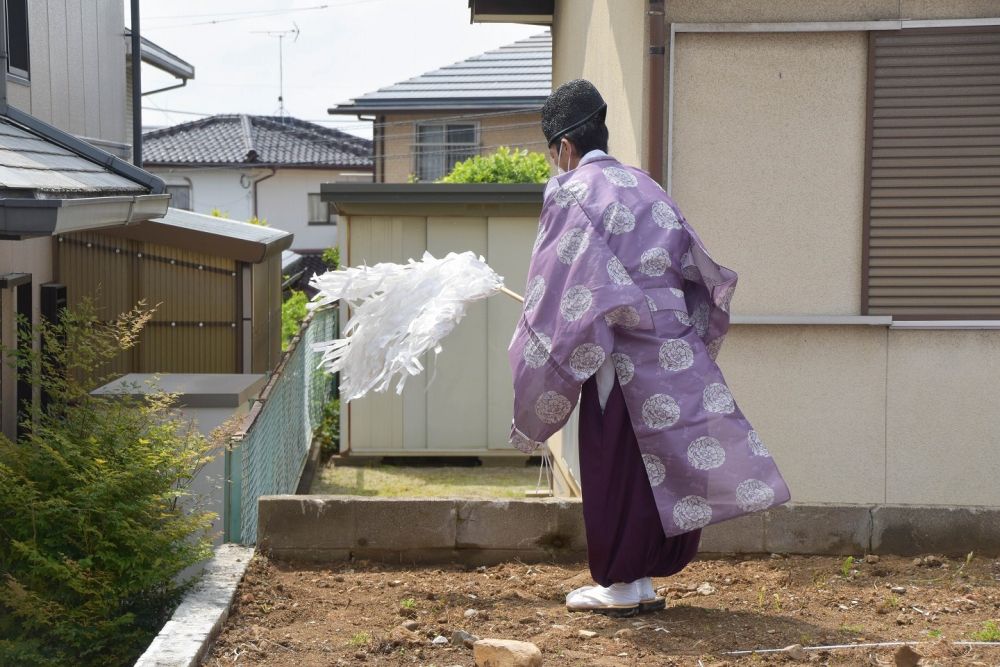 福岡市東区09　注文住宅建築現場リポート①　～地鎮祭～