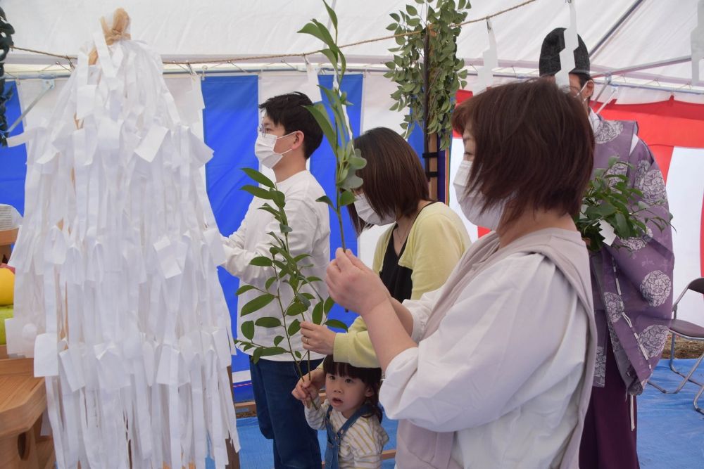 福岡市東区09　注文住宅建築現場リポート①　～地鎮祭～