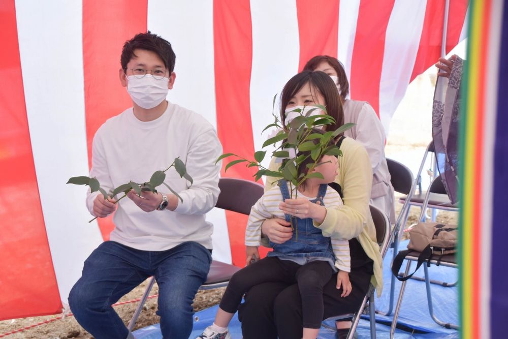 福岡市東区09　注文住宅建築現場リポート①　～地鎮祭～