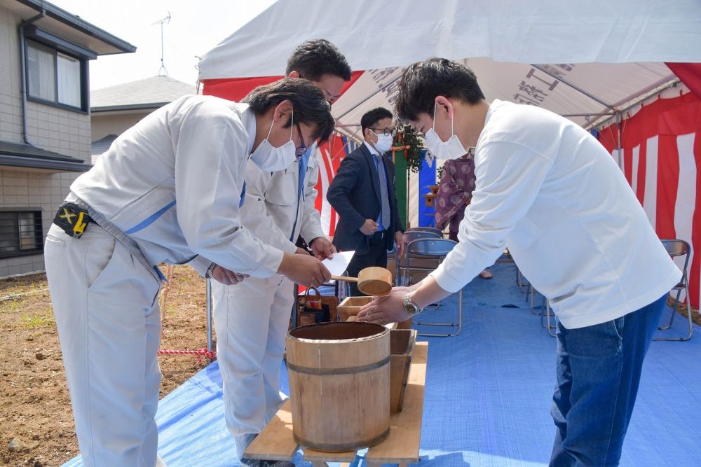 福岡市東区09　注文住宅建築現場リポート①　～地鎮祭～