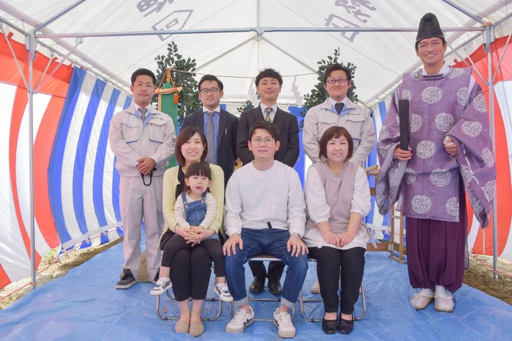 「福岡市東区09」注文住宅現場リポート①【地鎮祭】