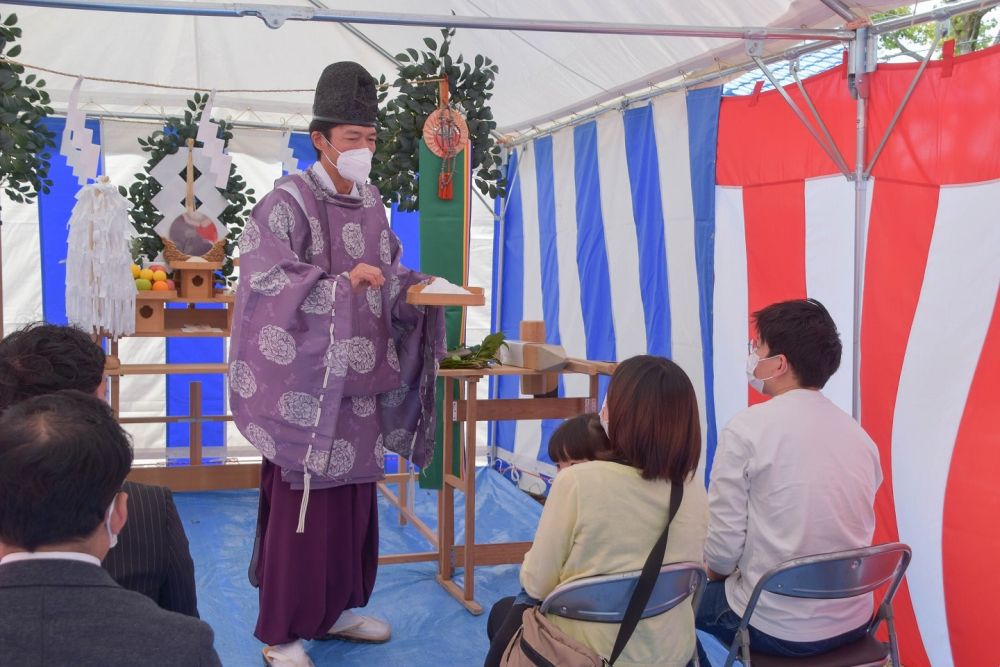 「福岡市東区09」注文住宅現場リポート①【地鎮祭】